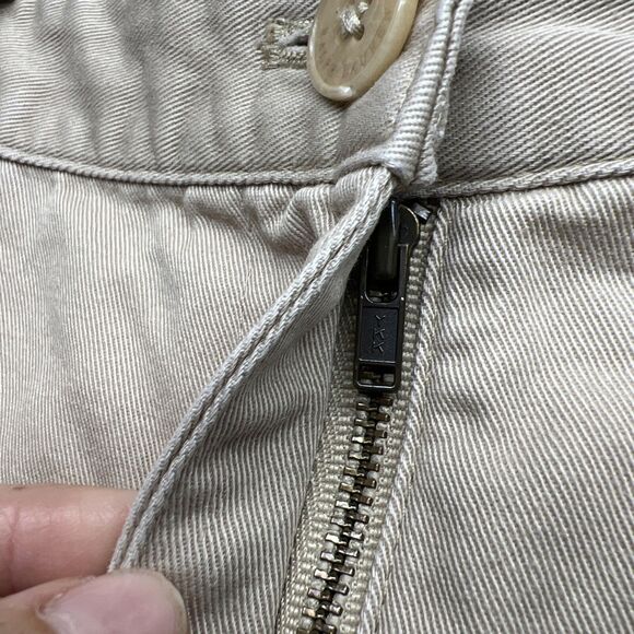 Lauren Jeans Co Ralph Lauren Womens Khaki Shorts Tan Flat Front Size 16W Cotton - Picture 3 of 10